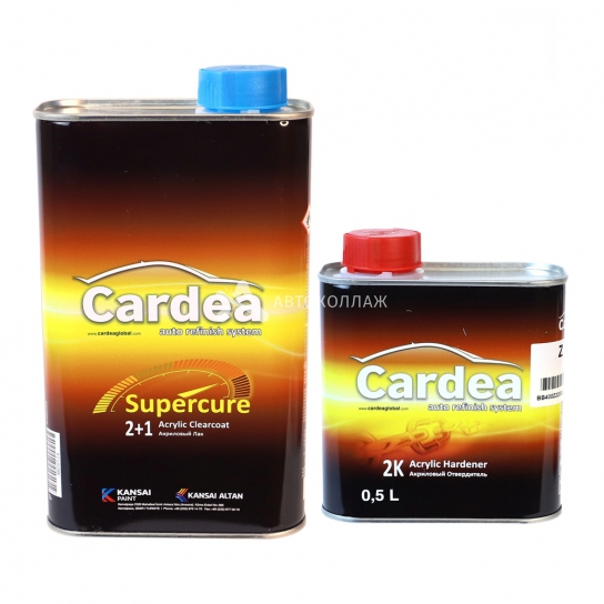 Лак CARDEA 2К 2+1 HS быстросохнущий 1л + 0.5л комплект